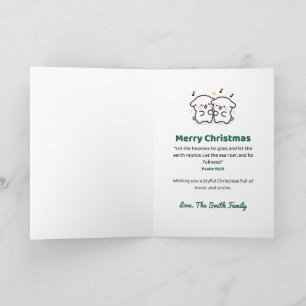 Let Heaven and Nature Sing Personalized Christmas Card