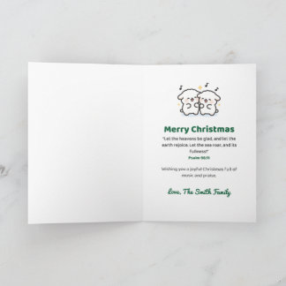 Let Heaven and Nature Sing Personalized Christmas Card