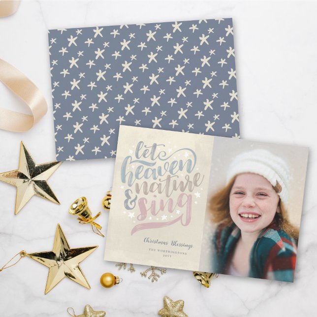 Let Heaven And Nature Sing Religious Christmas Holiday Card (Creator Uploaded)