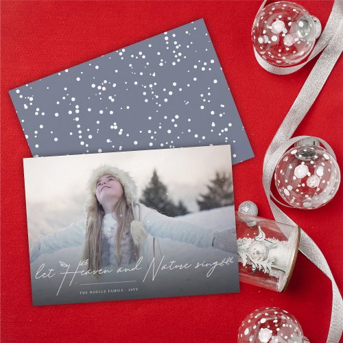 Let Heaven  Nature Sing Religious Christmas Photo Holiday Card