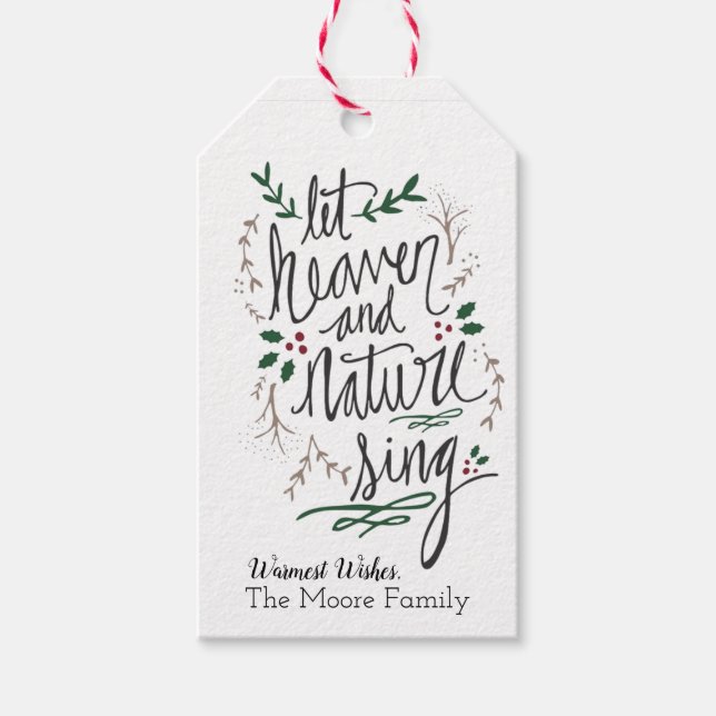 Let Heaven Sing Christmas Tag (Front)
