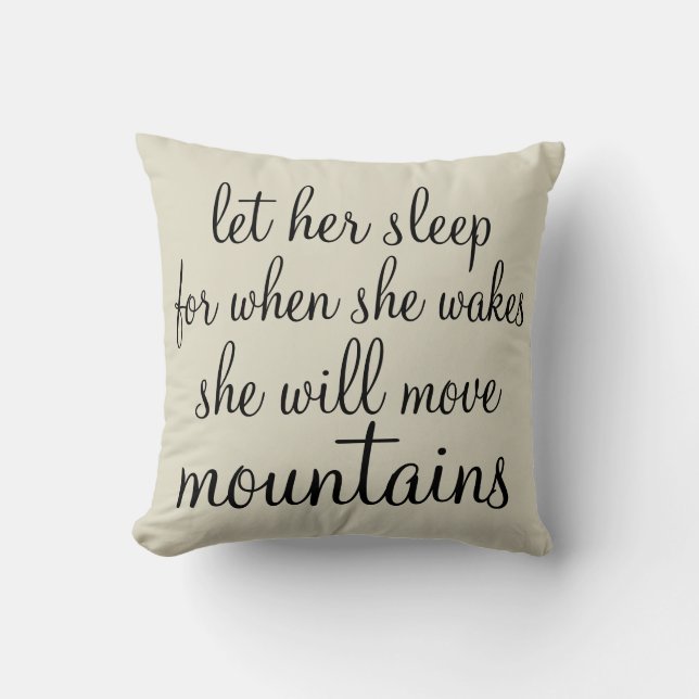 Let her Sleep Pillow (Front)