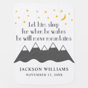 Let Him Sleep Name Baby Blanket