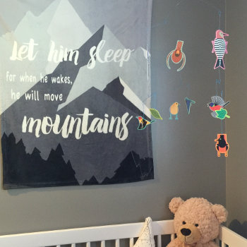 Let Him Sleep When He Wakes He Will Move Mountains Fleece Blanket by samack at Zazzle