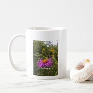 Let Hope Arise Pretty Purple Gold Flower Coffee Mug