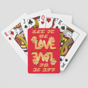 LET IT BE LOVE funny bee lovers Poker Cards