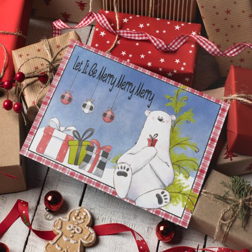 Let It Be Merry Merry Merry _ Polar Bear Holiday Card