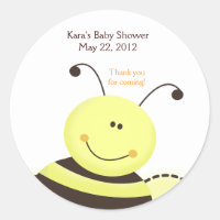 Let it Bee Bumble Bee Baby Shower Favor Sticker