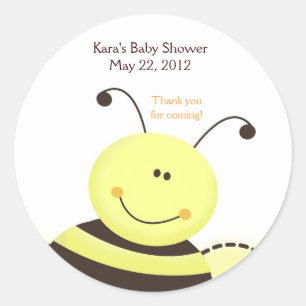 Let it Bee Bumble Bee Baby Shower Favor Sticker