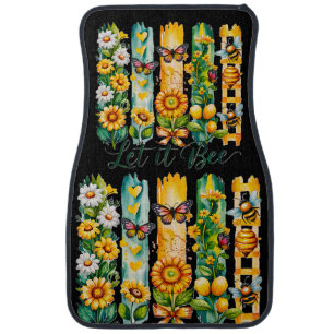 Let It Bee Car Floor Mat