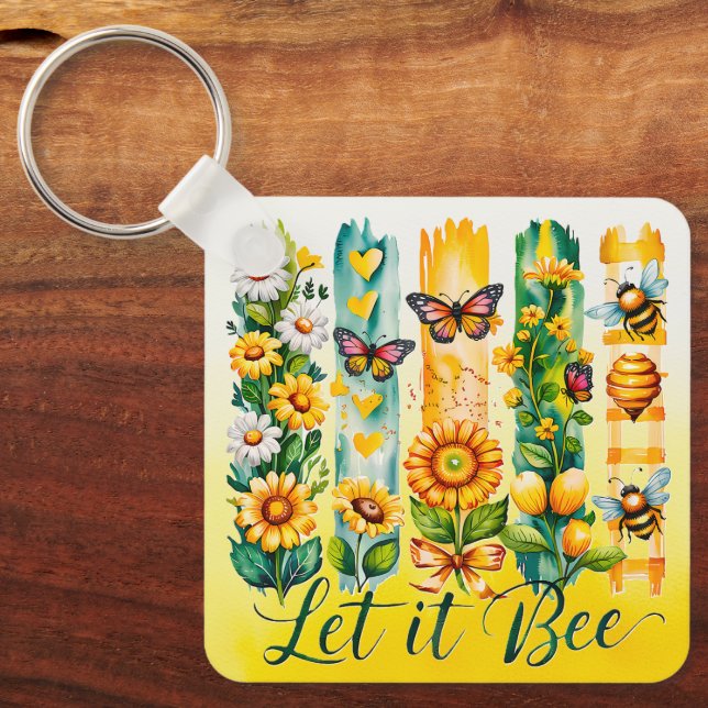 Let It Bee Keychain (Front)