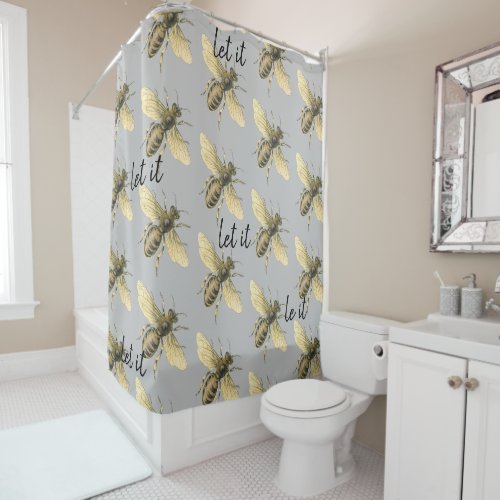 let it bee shower curtain