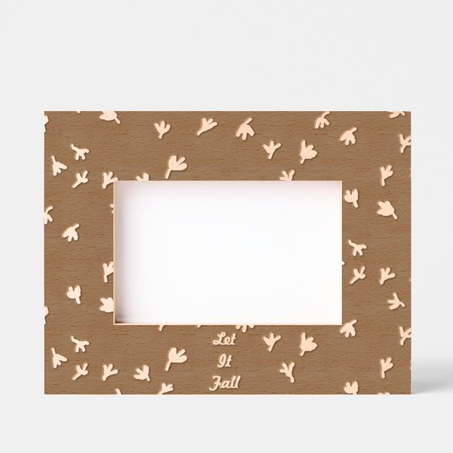 Let It Fall Picture Frame (Brown & Orange) Engraved Frames (Front)