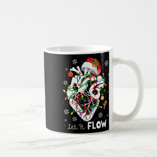 Let It Flowing Xmas Anatomy Santa Heart Part Cardi Coffee Mug (Right)