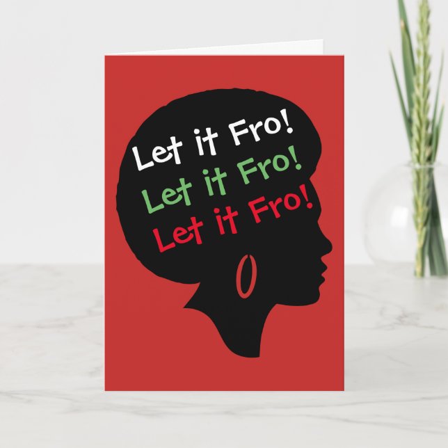Let it Fro Christmas Holiday Card (Front)
