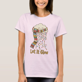 Let It Glow Cloud Scarf Shirt Christmas Light Tee