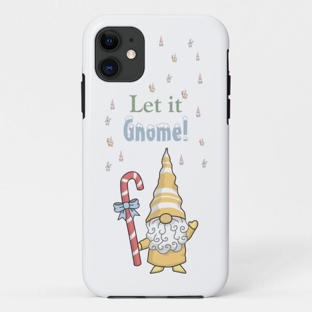 Let it Gnome Snow Cute Modern Winter  Case-Mate iP iPhone Case (Back)