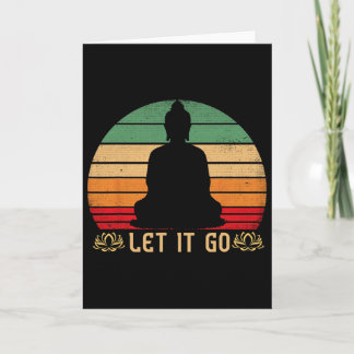 Let It Go Buddha Meditation Vintage Zen Buddhist Card