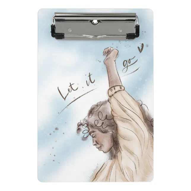 Let it Go Clipboard S | Woman Blue Sky
