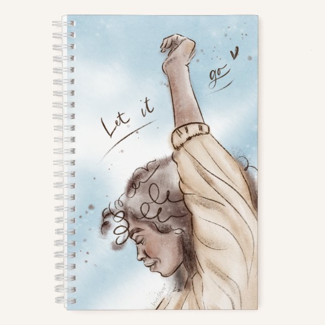 Let it Go Notebook | Woman Blue Sky (Front)