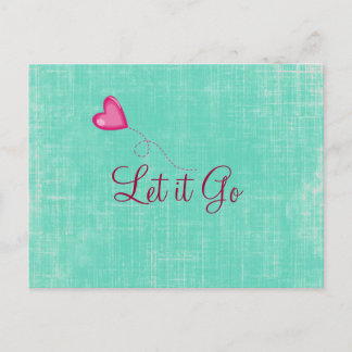 Let it Go Quote Postcard