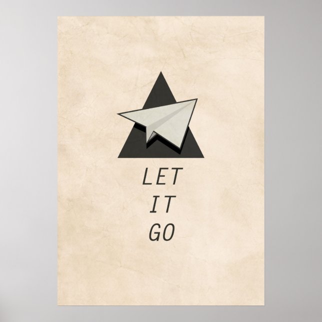Let It Go Quotes Paper Planes Poster (Front)