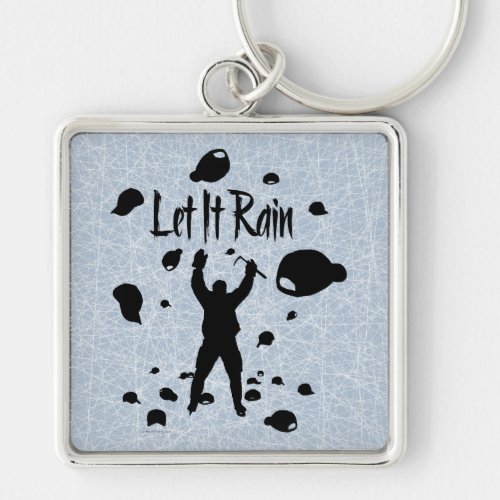 Let It Rain Hockey Keychain