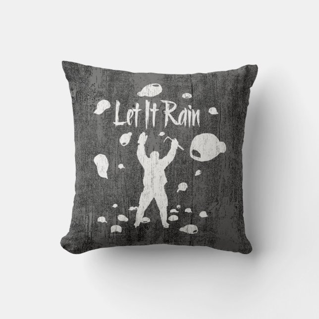 Let It Rain (Hockey) Throw Pillow (Front)