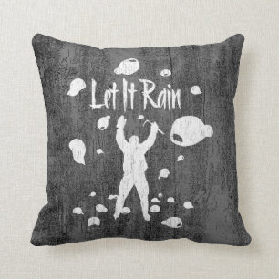 Let It Rain (Hockey) Throw Pillow