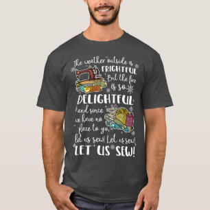 Let it Sew Funny Christmas Sewing T-Shirt