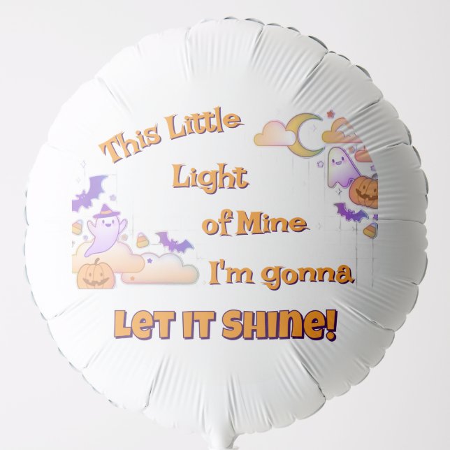 Let It Shine Christian Halloween Custom Balloon (Front)