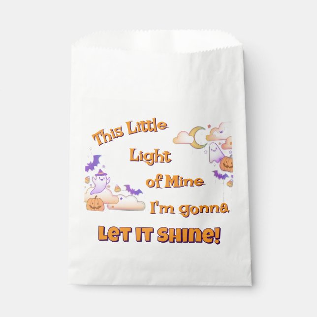Let It Shine Christian Halloween Favor Bags (Front)