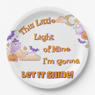 Let It Shine Christian Halloween Paper Plates 
