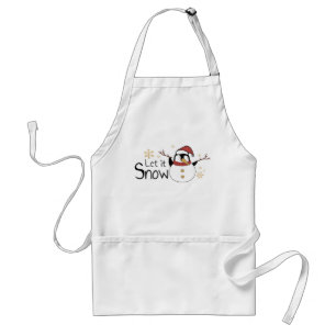 Let it snow adult apron