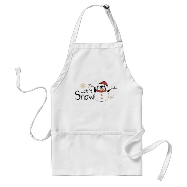 Let it snow adult apron (Front)