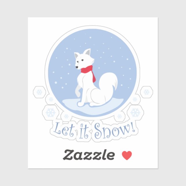 Let It Snow! (Arctic Fox) Sticker (Sheet)