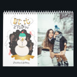 Let it Snow Artistic Snowman Holiday Calendar<br><div class="desc">Retro style snowman with gold accents makes a perfect holiday calendar.</div>