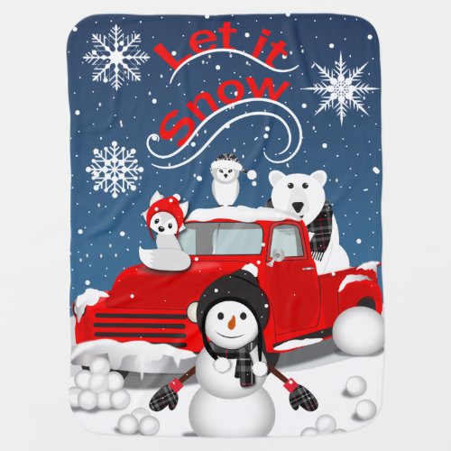 Let It Snow Baby Blanket