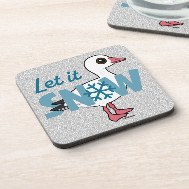 Let it Snow! Beverage Coaster (Left Side)
