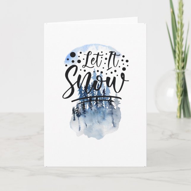 Let It Snow Blank Christmas Card (Front)