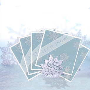 Let it Snow Blue Napkins