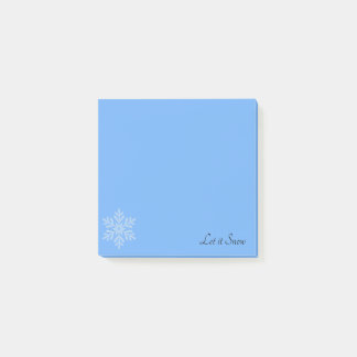 Let it Snow Blue Post-it Notes
