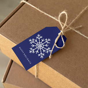 Let It Snow! Blue Snowflakes Gift Tags
