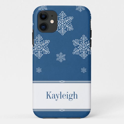 Let it Snow BT iPhone 5 Case Blue iPhone 11 Case