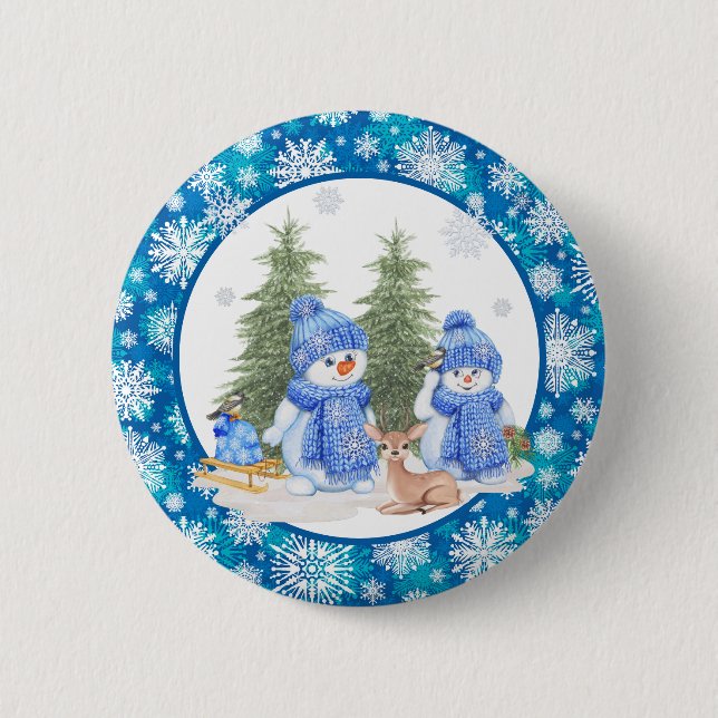 Let It Snow  Button (Front)