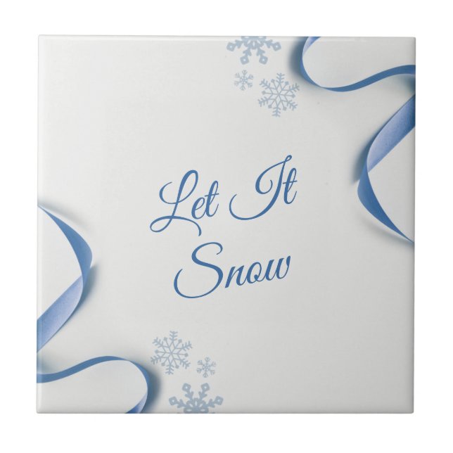 Let It Snow Ceramic Tile (Front)