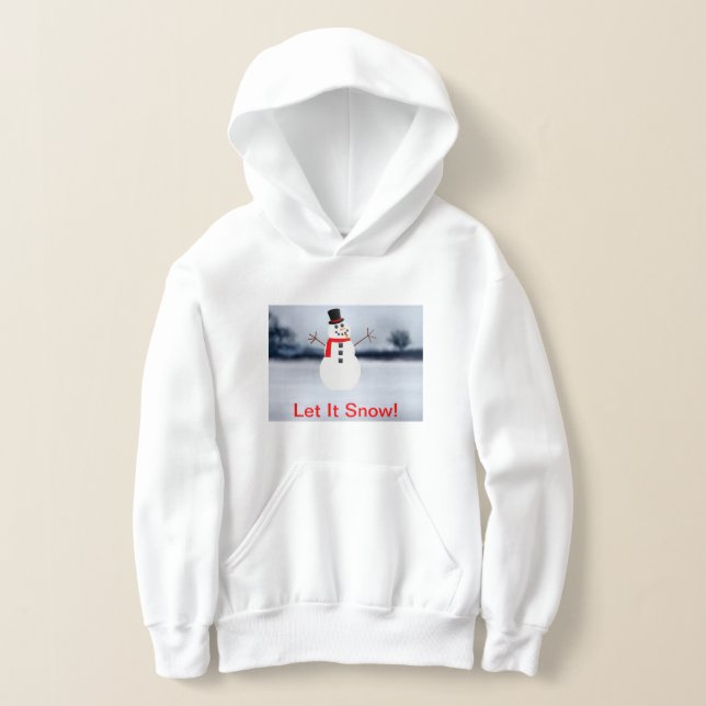 Let it Snow Child's Pullover Hoodie (Laydown)