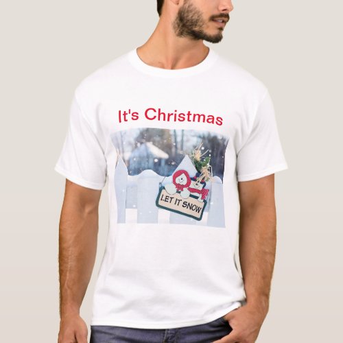 Let it Snow Christmas Basic T_Shirt