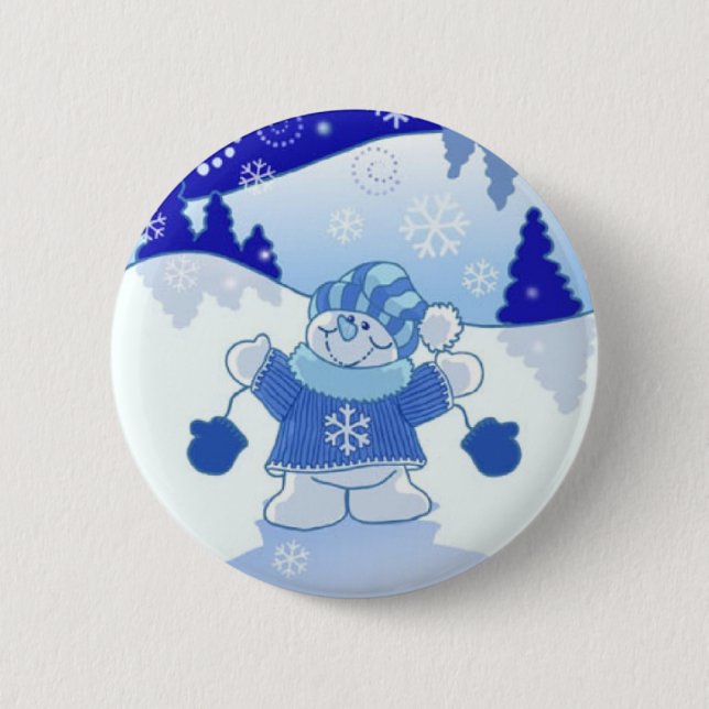 LET IT SNOW CHRISTMAS BUTTON (Front)