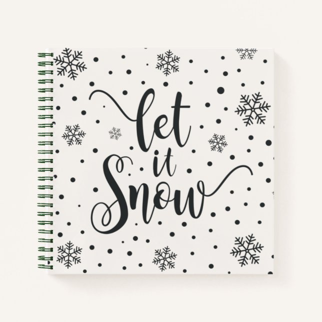 Let It Snow Christmas Calligraphy | Notebook (Front)